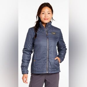 LL Bean womens medium puffer in gunmetal gray